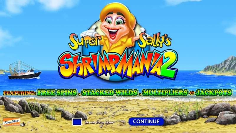Super Sally's Shrimpmania 2 – 5x4 makaralar ve 40 ödeme çizgisi ızgarası ile ana ekran